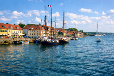 Marstal harbor on Ærø island, Denmark