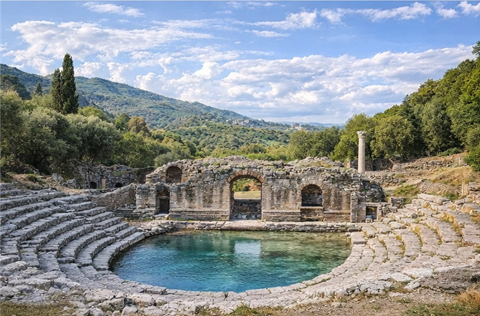 Ancient ruins from Illyrian and Roman period in Albani