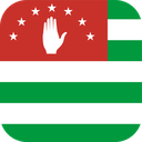 The Flag of Abkhazia Rounded Square