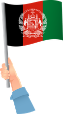 The Flag of Afghanistan Handheld