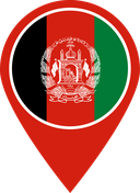 The Flag of Afghanistan Map Pin