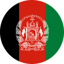 The Flag of Afghanistan Round