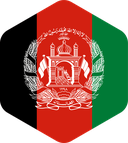 The Flag of Afghanistan Rounded Hexagon