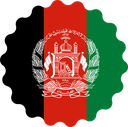 The Flag of Afghanistan Scallop Circle