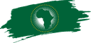The Flag of African Union Brushed
