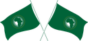 The Flag of African Union Crossed Flags