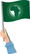The Flag of African Union Handheld