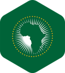The Flag of African Union Rounded Hexagon