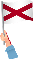 The Flag of Alabama Handheld