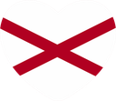 The Flag of Alabama Heart