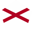 The Flag of Alabama Pentagon