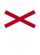 The Flag of Alabama Map Pin