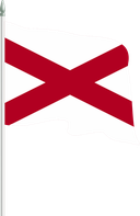 The Flag of Alabama Pole Flag II