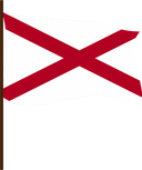 The Flag of Alabama Pole Flag III
