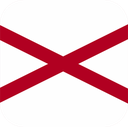The Flag of Alabama Rounded Square