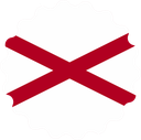 The Flag of Alabama Scallop Circle