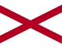 The Flag of Alabama Wavy I