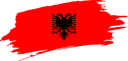 The Flag of Albania Brushed