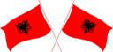 The Flag of Albania Crossed Flags