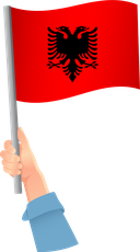 The Flag of Albania Handheld