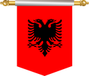 The Flag of Albania Hanging Banner III
