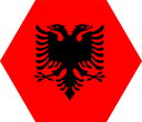 The Flag of Albania Hexagon I