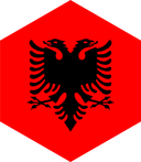 The Flag of Albania Hexagon II