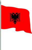 The Flag of Albania Pole Flag II