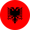 The Flag of Albania Round