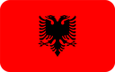 The Flag of Albania Rounded Rectangle