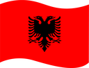 The Flag of Albania Wavy I