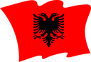 The Flag of Albania Wavy II