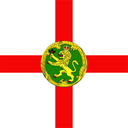 The Flag of Alderney Rounded Square
