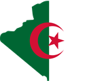 The Flag of Algeria Map