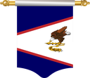 The Flag of American Samoa Hanging Banner I