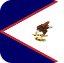 The Flag of American Samoa Rounded Square