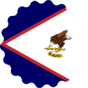 The Flag of American Samoa Scallop Circle