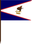 The Flag of American Samoa V Cut