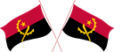 The Flag of Angola Crossed Flags