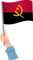 The Flag of Angola Handheld
