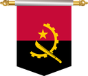 The Flag of Angola Hanging Banner III