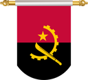 The Flag of Angola Hanging Banner II