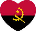 The Flag of Angola Heart