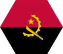 The Flag of Angola Hexagon I