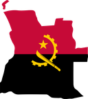The Flag of Angola Map