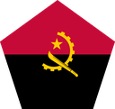 The Flag of Angola Pentagon