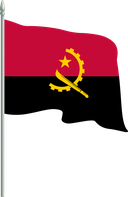 The Flag of Angola Pole Flag II