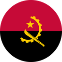 The Flag of Angola Round