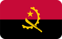 The Flag of Angola Rounded Rectangle
