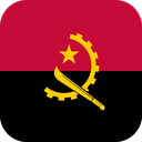 The Flag of Angola Rounded Square
